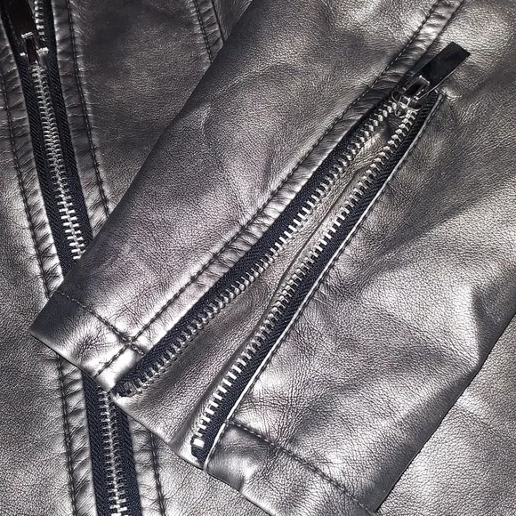 Baccini faux leather moto jacket - Picture 10 of 10